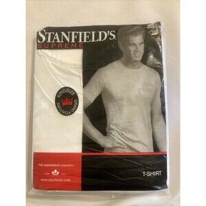Stanfield's Supreme Men's T-Shirt 3XL (54-56) 3X-Large White Vintage